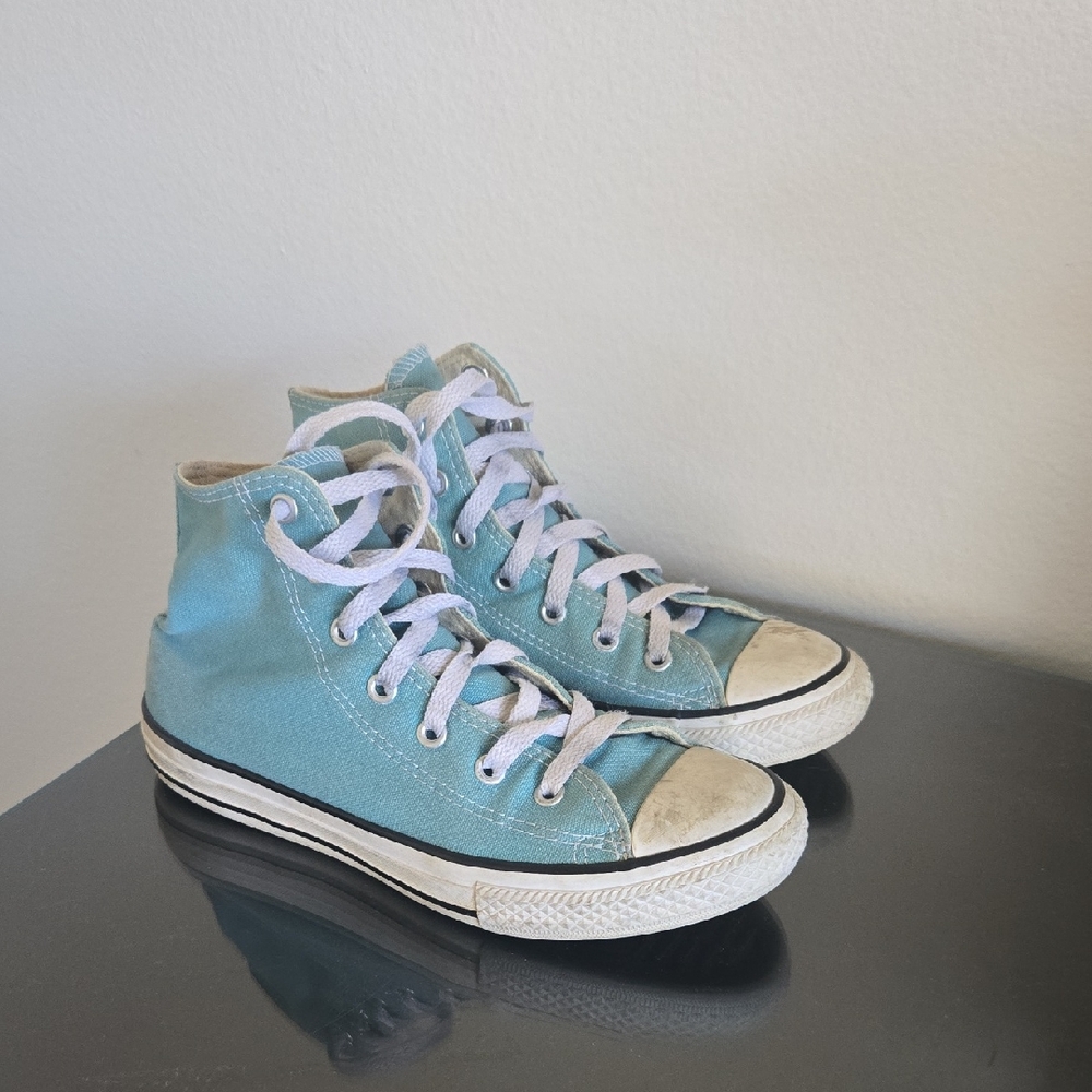 Converse Kids Sneakers in Light Blue and White